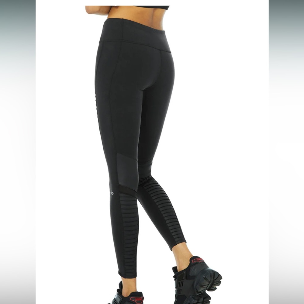 Alo Motto Leggings - High Rose - Black/Black - xs